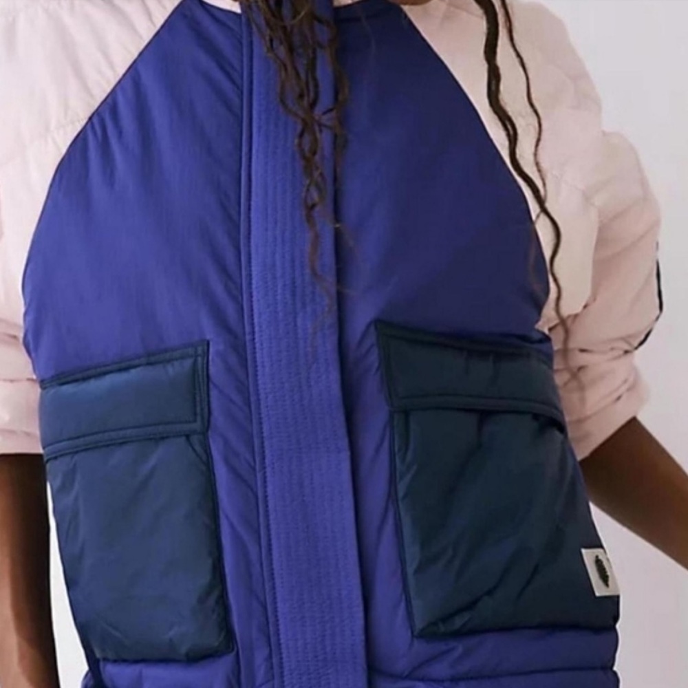 Free People Movement Outta Left Field Jacket in Sapphire Skies Combo NWT Medium - Picture 3 of 3